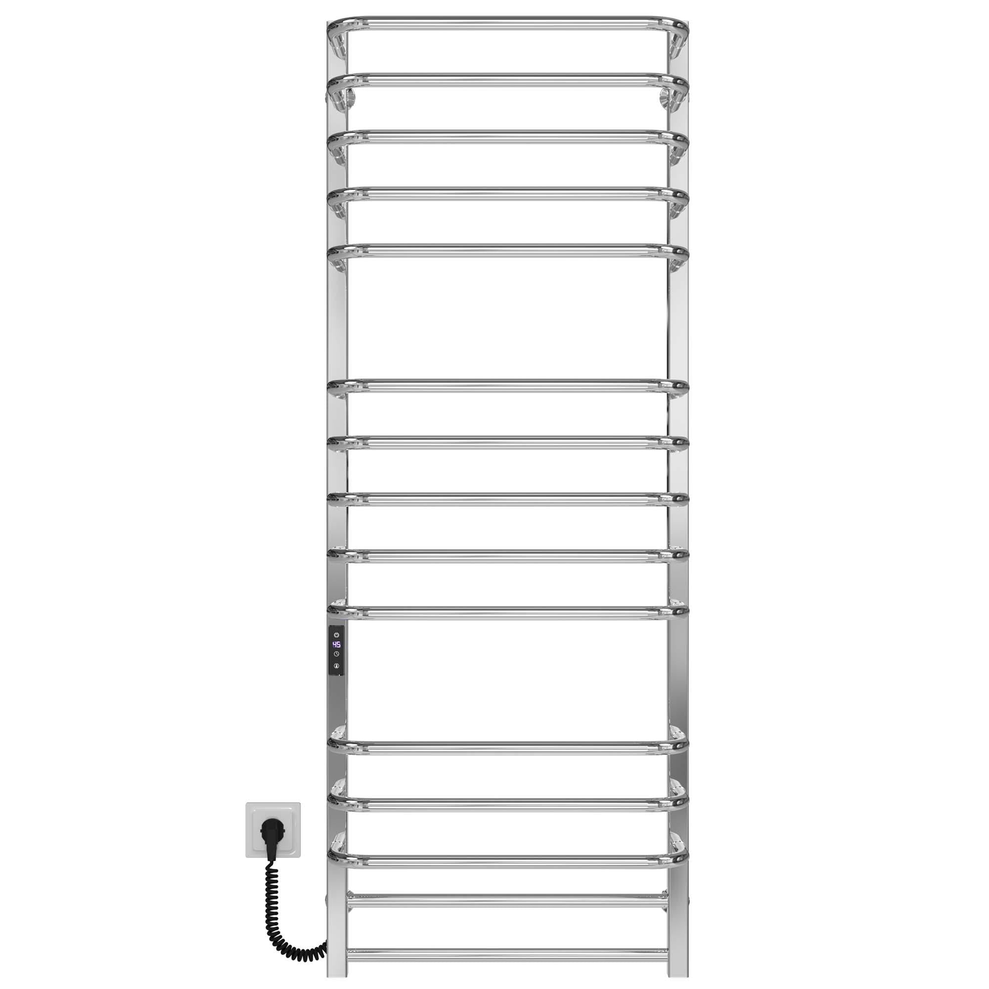 Полотенцесушитель электрический Deffi Lux П15 JD04 нержавеющая сталь 600х1400 мм Хром (A.LU.140.60.15.ECL2)