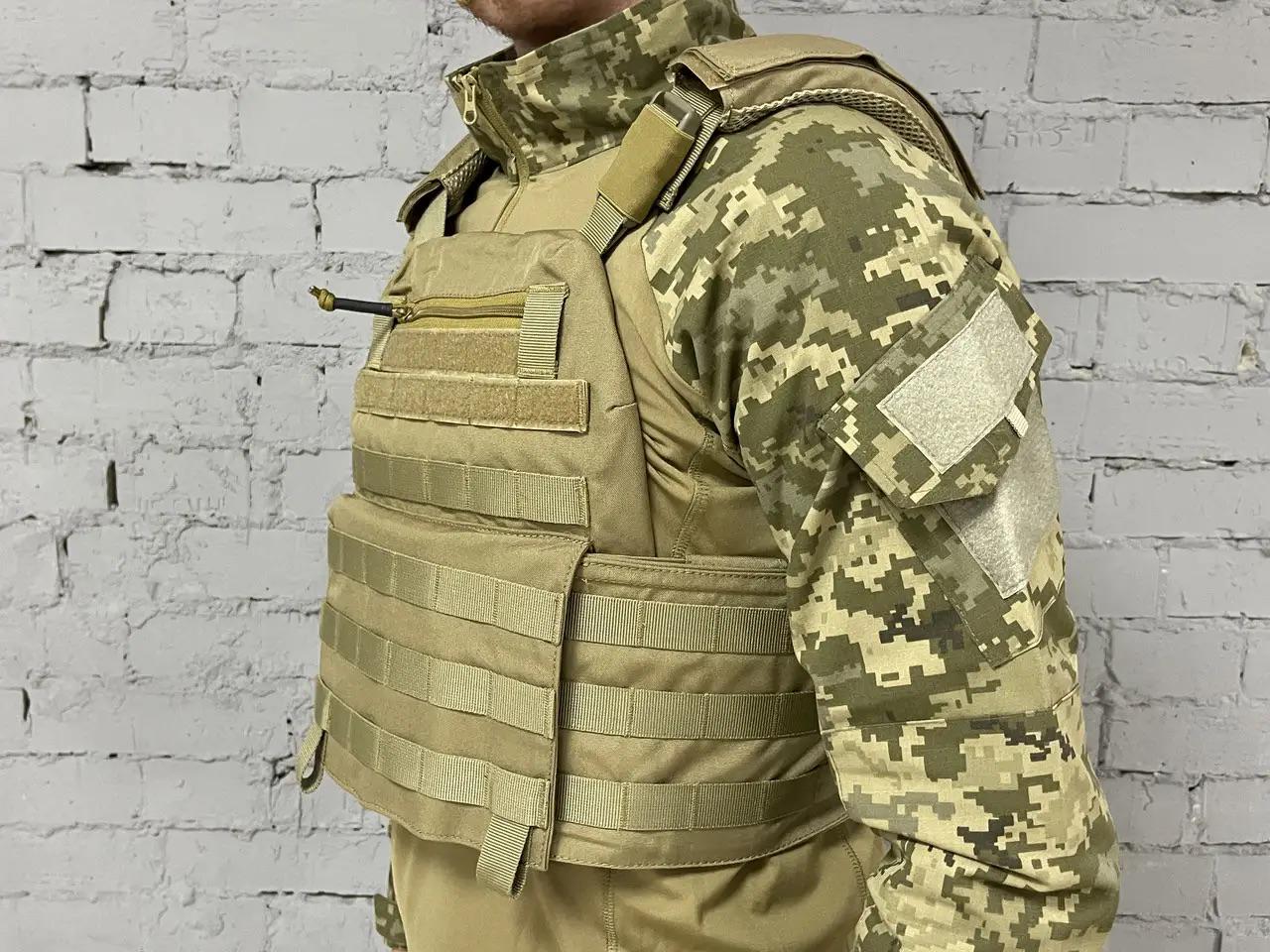 Жилет ISARM розвантажувальний військовий із системою Molle Coyote (PLT-070) - фото 6