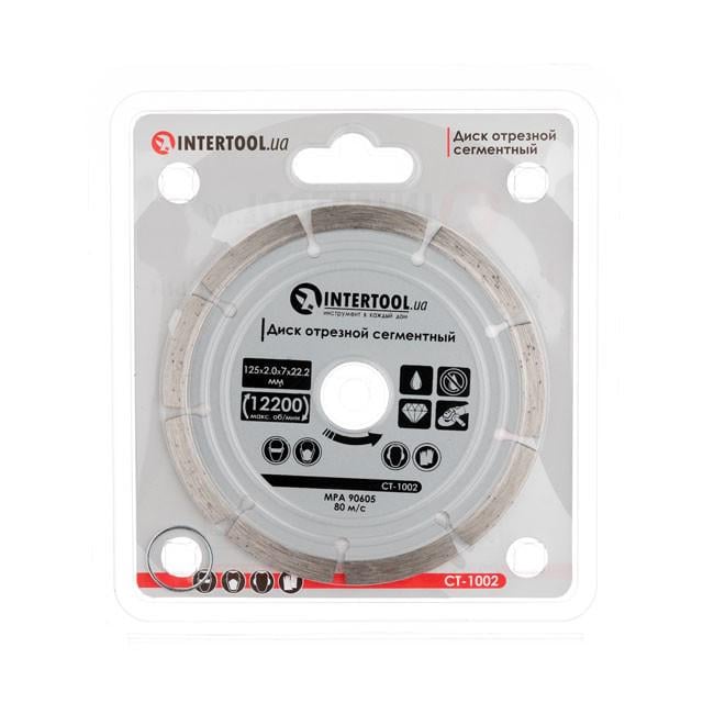 Диск отрезной сегментный Intertool CT-1002 алмазный 125 мм 16-18% (9757475) - фото 2