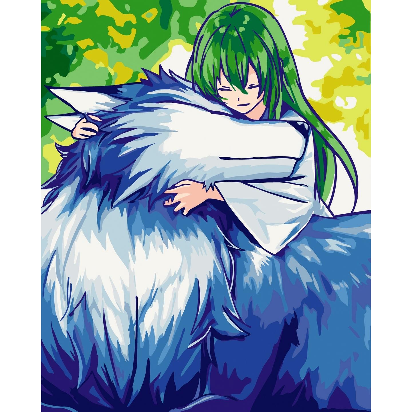 Картина по номерам Ideyka Энкида с волком 40x50 см Разноцветная (PM-194-K-518)