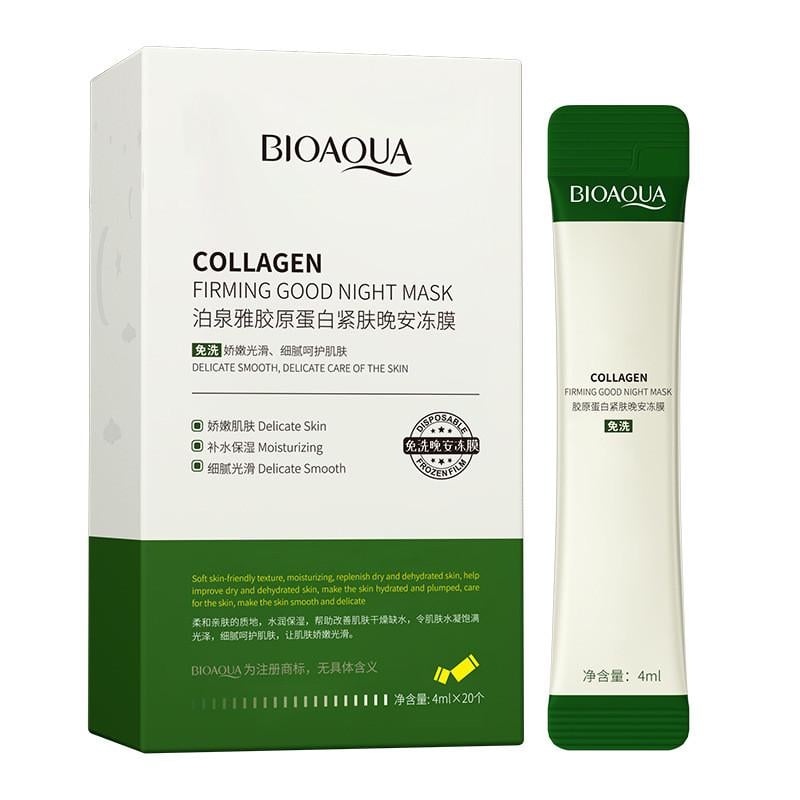 Маска для лица ночная Bioaqua Collagen Firming Sleeping с коллагеном и центелой 20 шт.