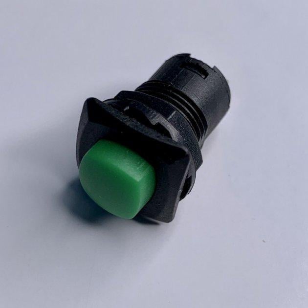 Кнопка Lemanso LSW11 ON-OFF/DS-225 квадратная без фиксации Зеленый