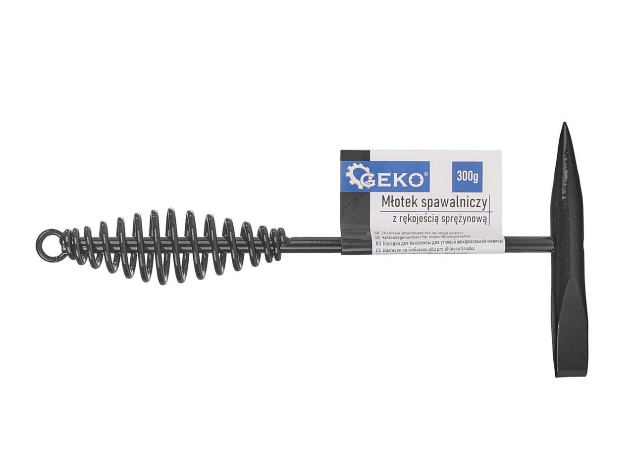 Молоток зварювальника GeKo з металевою пружинною ручкою 300 г (G72237) - фото 3 Молоток зварювальника GeKo з металевою пружинною ручкою 300 г (G72237) - фото 3