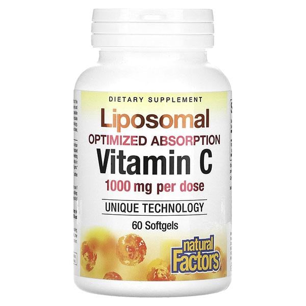 Витамин C Factors Liposomal Vitamin C Optimized Absorption 1000 мг 60 мягких капс. (000027083) Витамин C Factors Liposomal Vitamin C Optimized Absorption 1000 мг 60 мягких капс. (000027083)