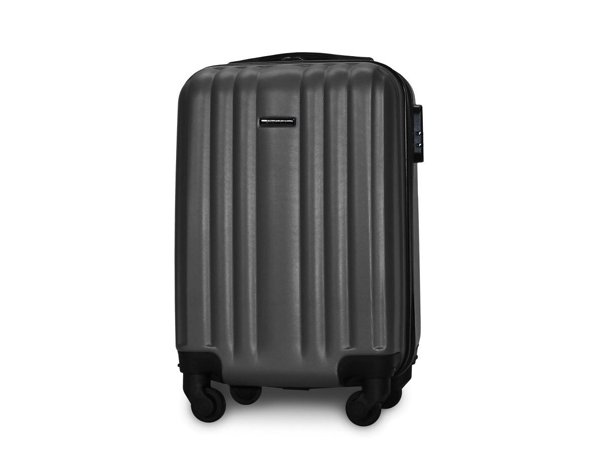Чемодан Fly 614 мини для ручной клади 49х33х19 см 26 л на 4 колесах Темно-серый