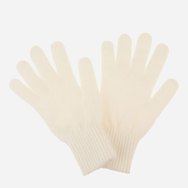 Перчатки женские Malisa зимняя шерсть ангора Молочный (ML9396k)