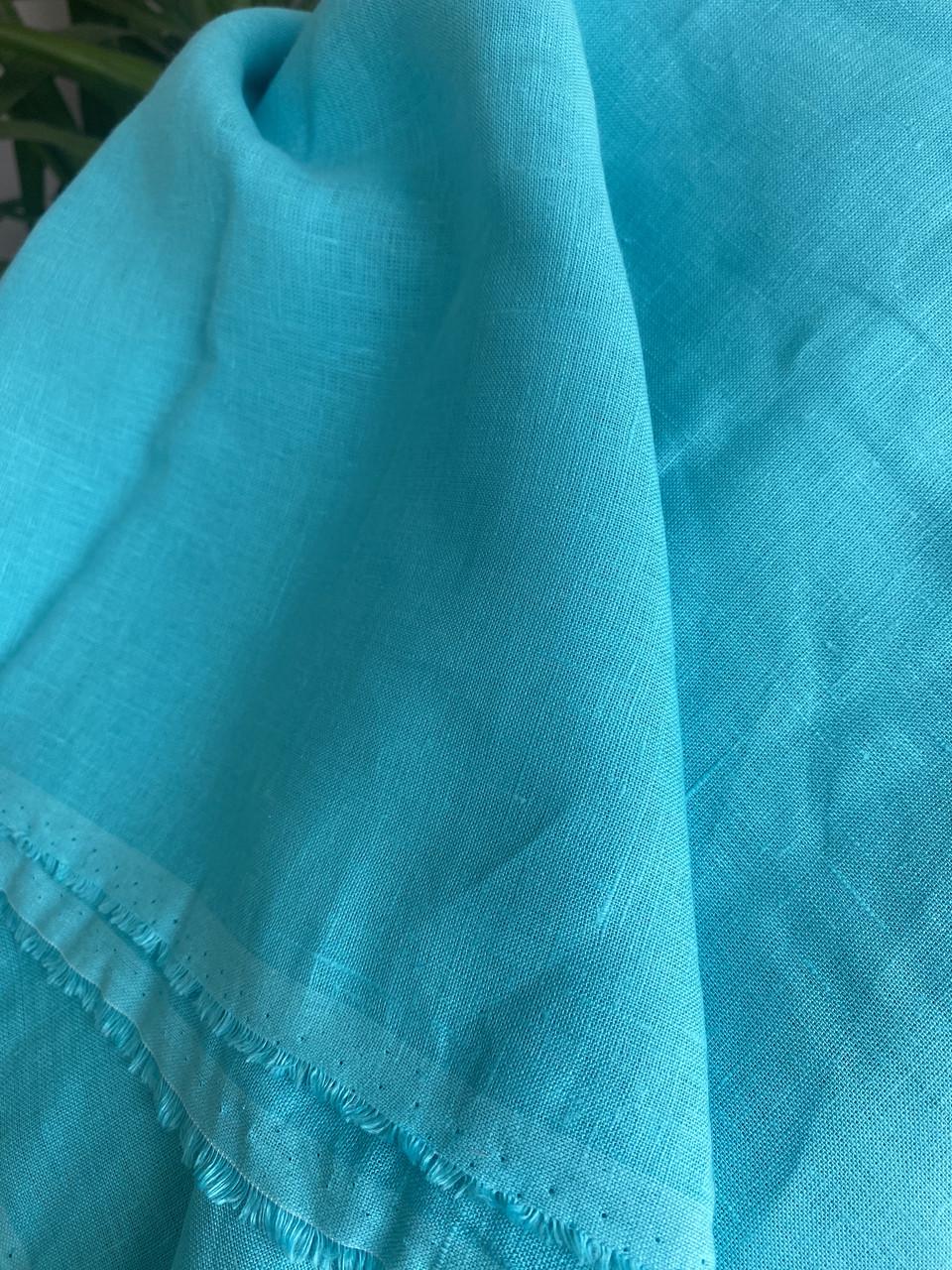 Ткань для пошива постельного белья LINEN PLUS 100% лен 220 см 779 Бирюзовый - фото 6 Ткань для пошива постельного белья LINEN PLUS 100% лен 220 см 779 Бирюзовый - фото 6