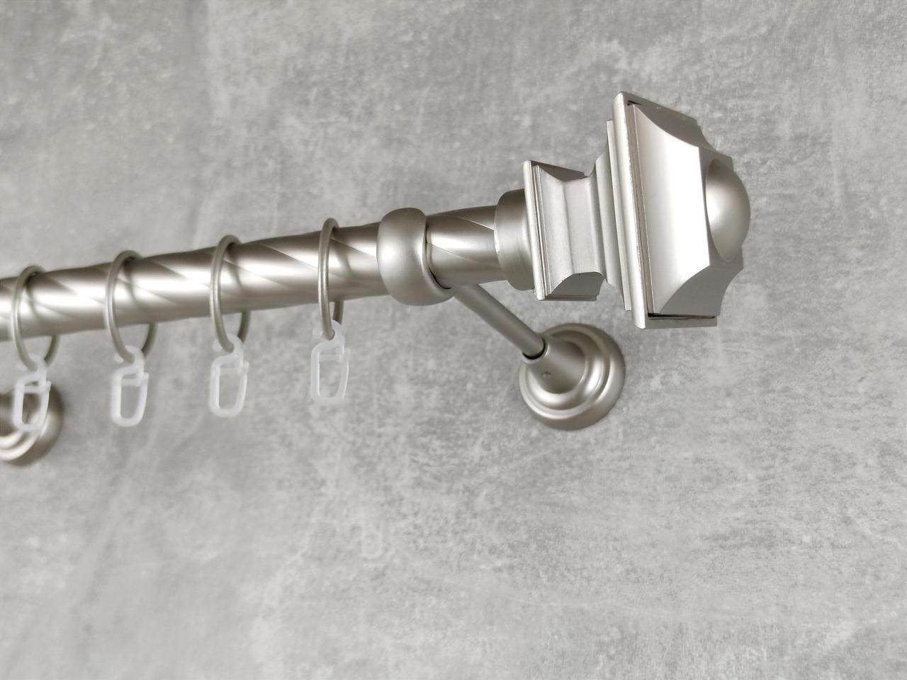 Карниз MStyle металлический для штор однорядный Борджеза 25 мм крученый 300 см Сатин (5011504)