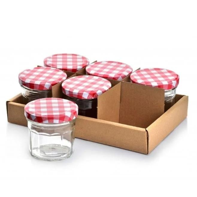 Комплект стеклянных банок Flora Basic Kitchen 80 мл 6 шт. (35441)
