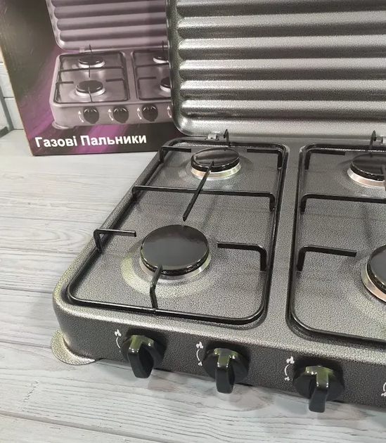 Плита газова Edenberg настільна на 4 конфорки (EB-62304) - фото 4 Плита газова Edenberg настільна на 4 конфорки (EB-62304) - фото 4