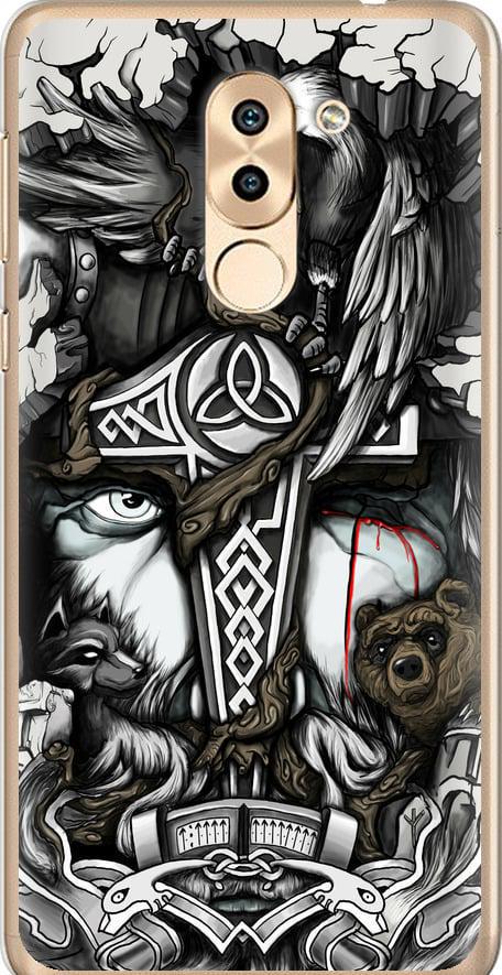 Чохол на Huawei GR5 2017 Тату Вікінг (4098u-473-42517)