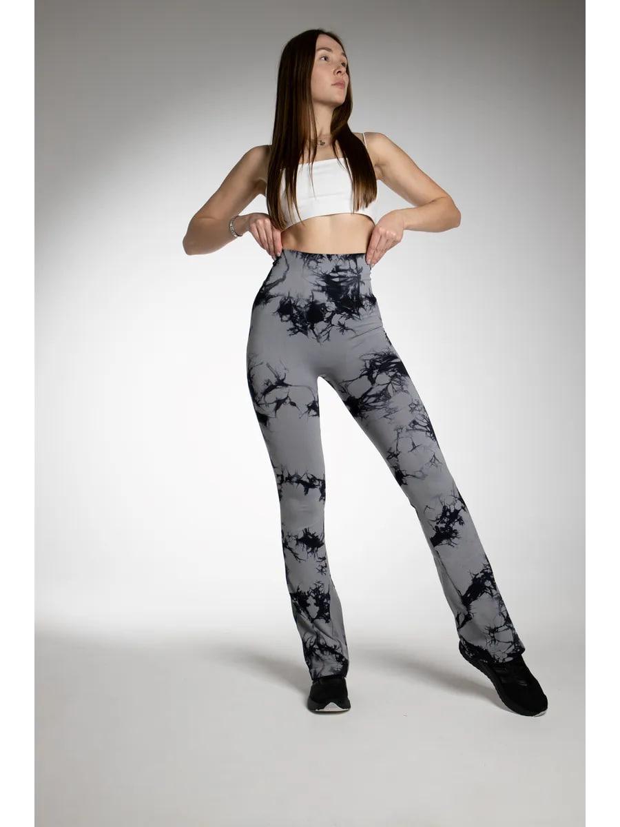 Лосини кльош для тренувань та повсякденного носіння Marble Push Up мармурові S Сірий (70135/S) - фото 9 Лосини кльош для тренувань та повсякденного носіння Marble Push Up мармурові S Сірий (70135/S) - фото 9