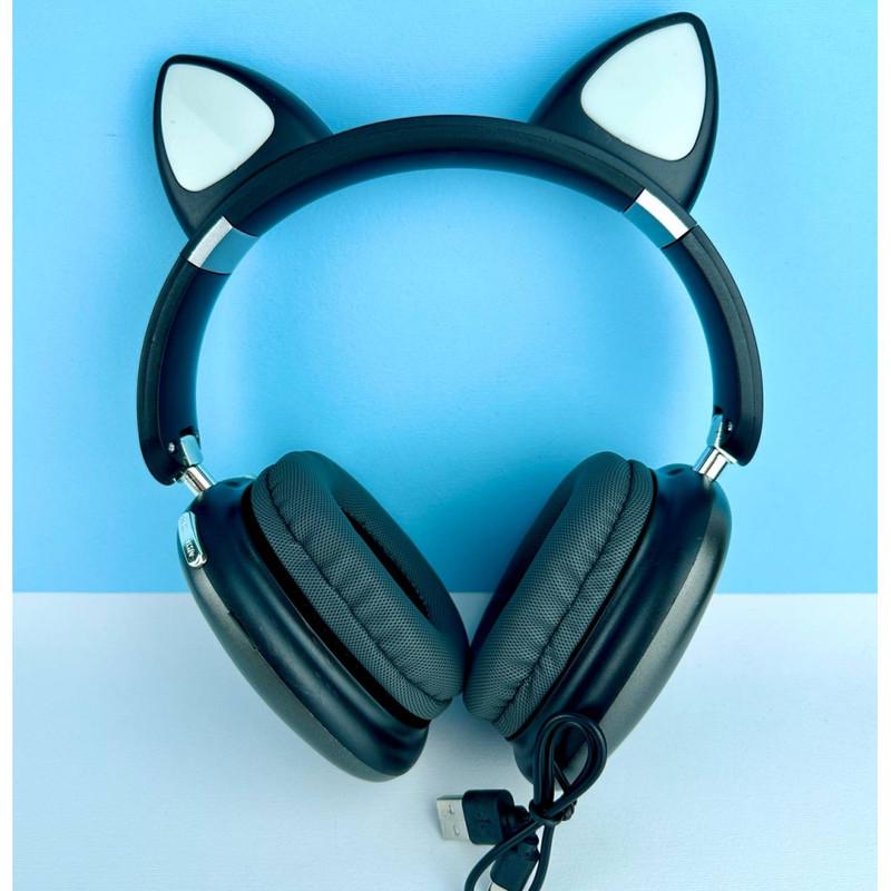 Навушники бездротові Cats PG31 Bluetooth підсвічування Black (61414)