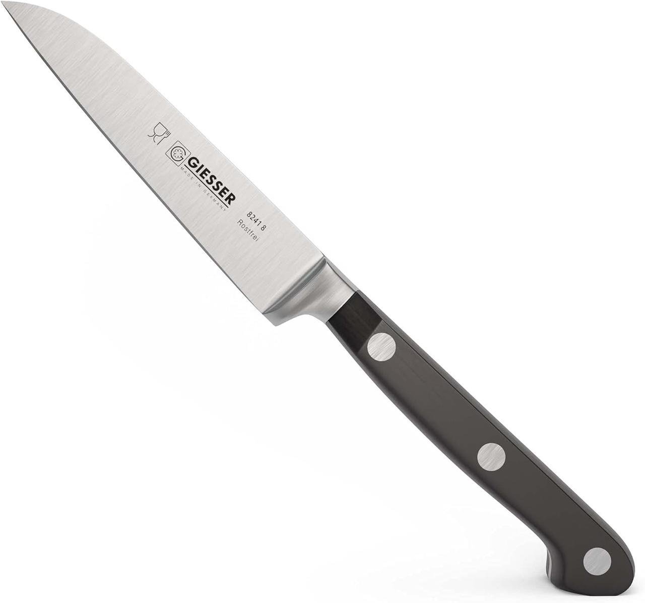 Кухонный нож для чистки овощей и фруктов Giesser Chef's Classic 80 мм Черный (1993060489) - фото 1 Кухонный нож для чистки овощей и фруктов Giesser Chef's Classic 80 мм Черный (1993060489) - фото 1