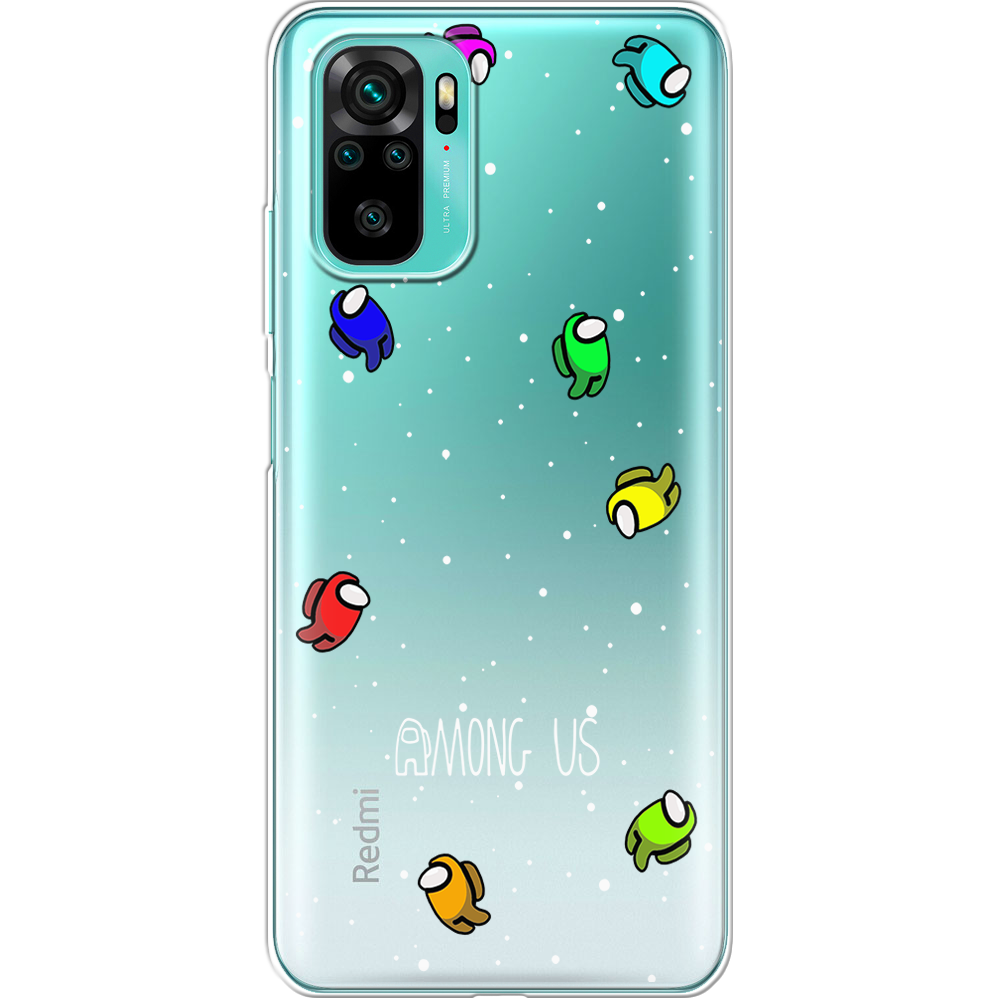 Чехол BoxFace Xiaomi Redmi Note 10 Among Us Invisible Прозрачный силикон (42029-bk76-42029)