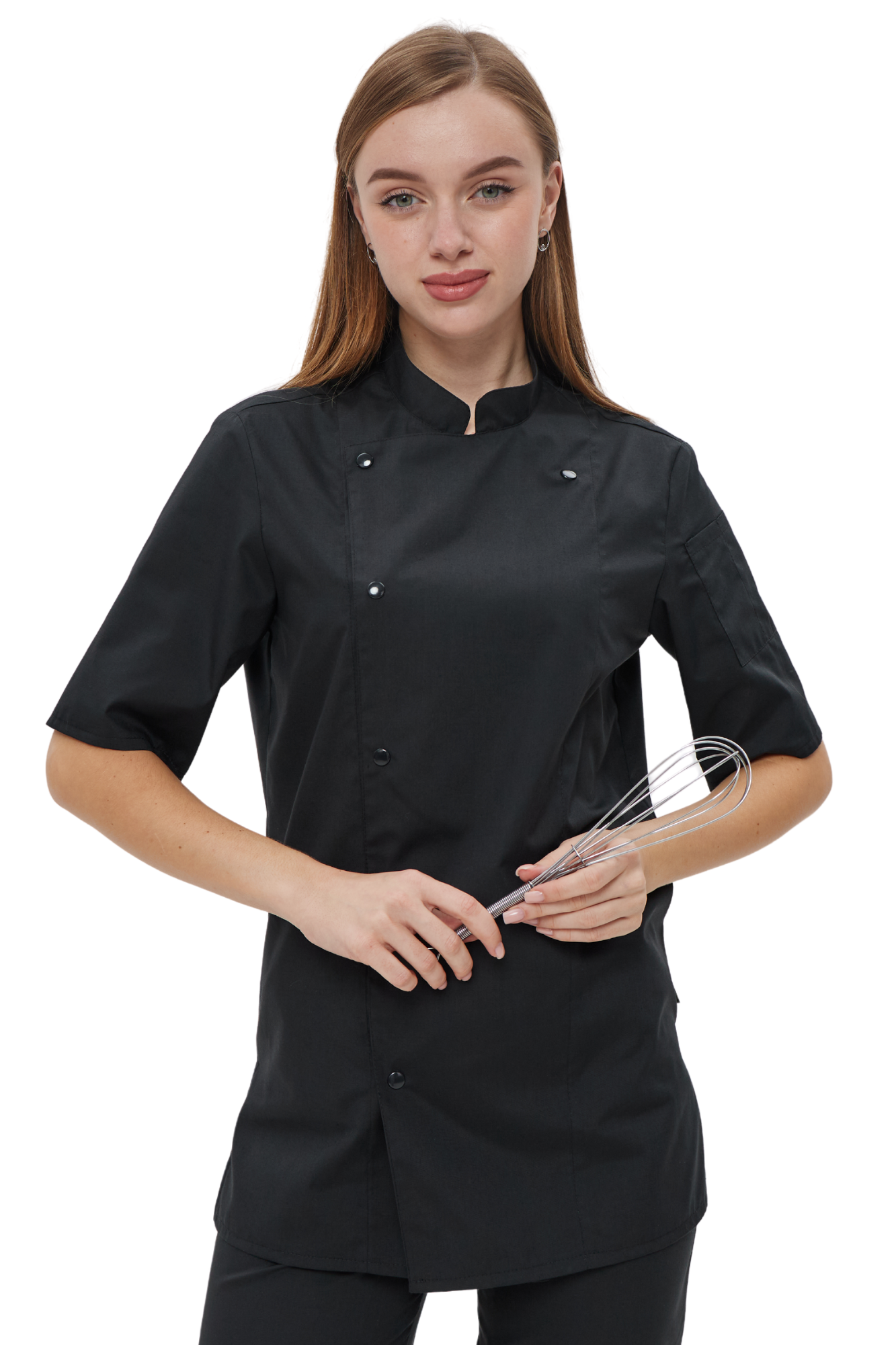 Кітель кухарський унісекс рукав 1/3 Лайт Lux Form р. 54 Чорний (4914) - фото 3