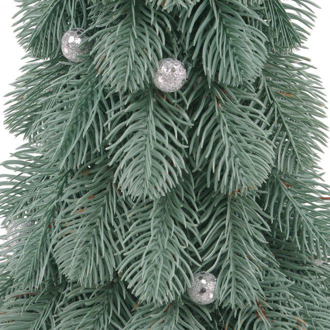 Елка литая Flora с серебряными шариками 38 см Голубой (49477) - фото 2 Елка литая Flora с серебряными шариками 38 см Голубой (49477) - фото 2