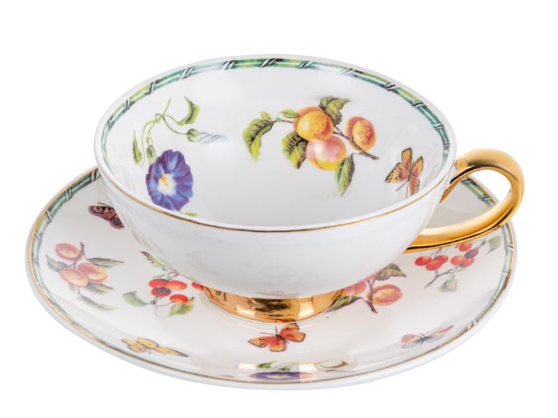 Чайний набір Lefard Flavory на 6 персон чашки із золотою облямівкою 200 мл Білий (975-071) - фото 6