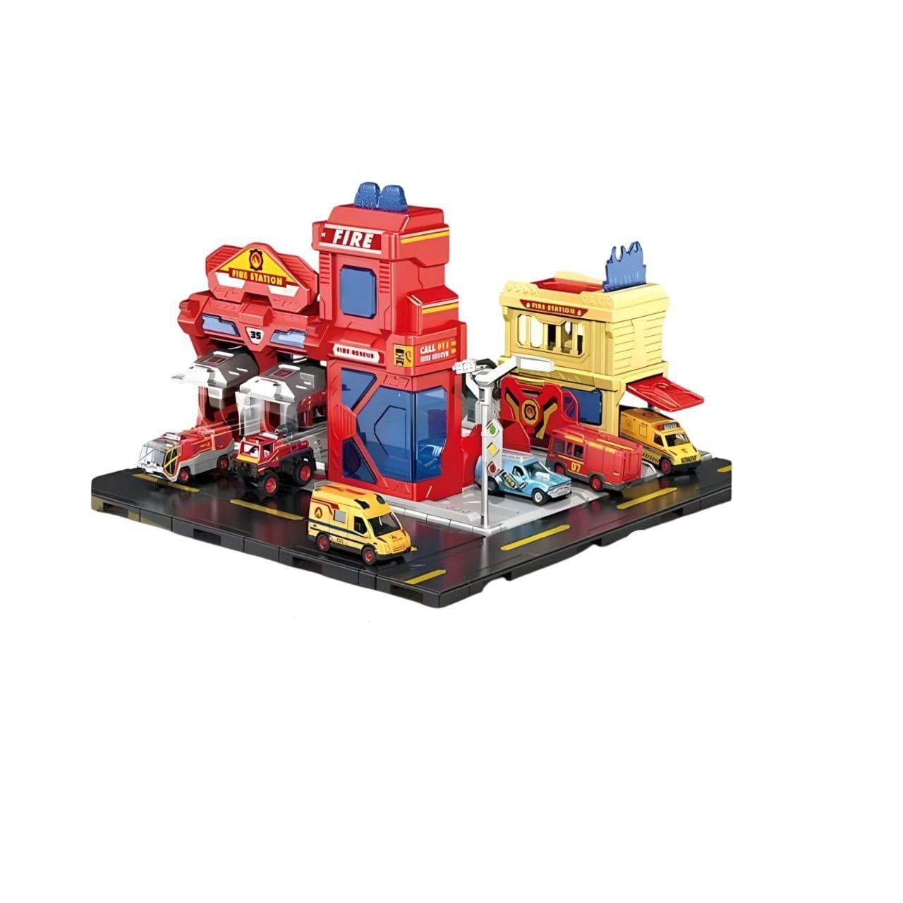 Игровой гараж с подсветкой и звуковыми эффектами/машинками в коробке (SK 6602)