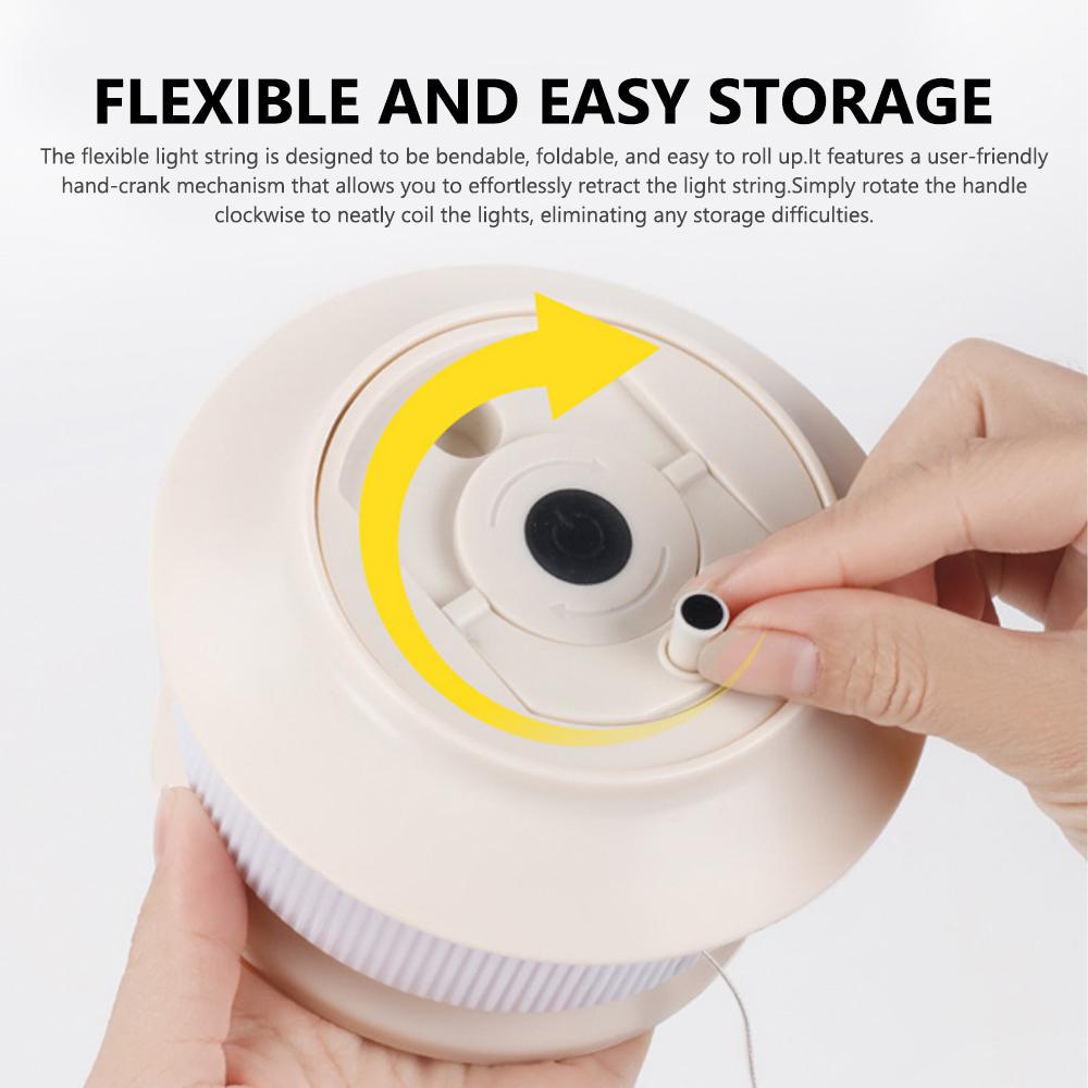 Лампа кемпинговая аккумуляторная светодиодная 2в1 с гирляндой 20 м (u5u-ts8-od0) - фото 5 Лампа кемпинговая аккумуляторная светодиодная 2в1 с гирляндой 20 м (u5u-ts8-od0) - фото 5