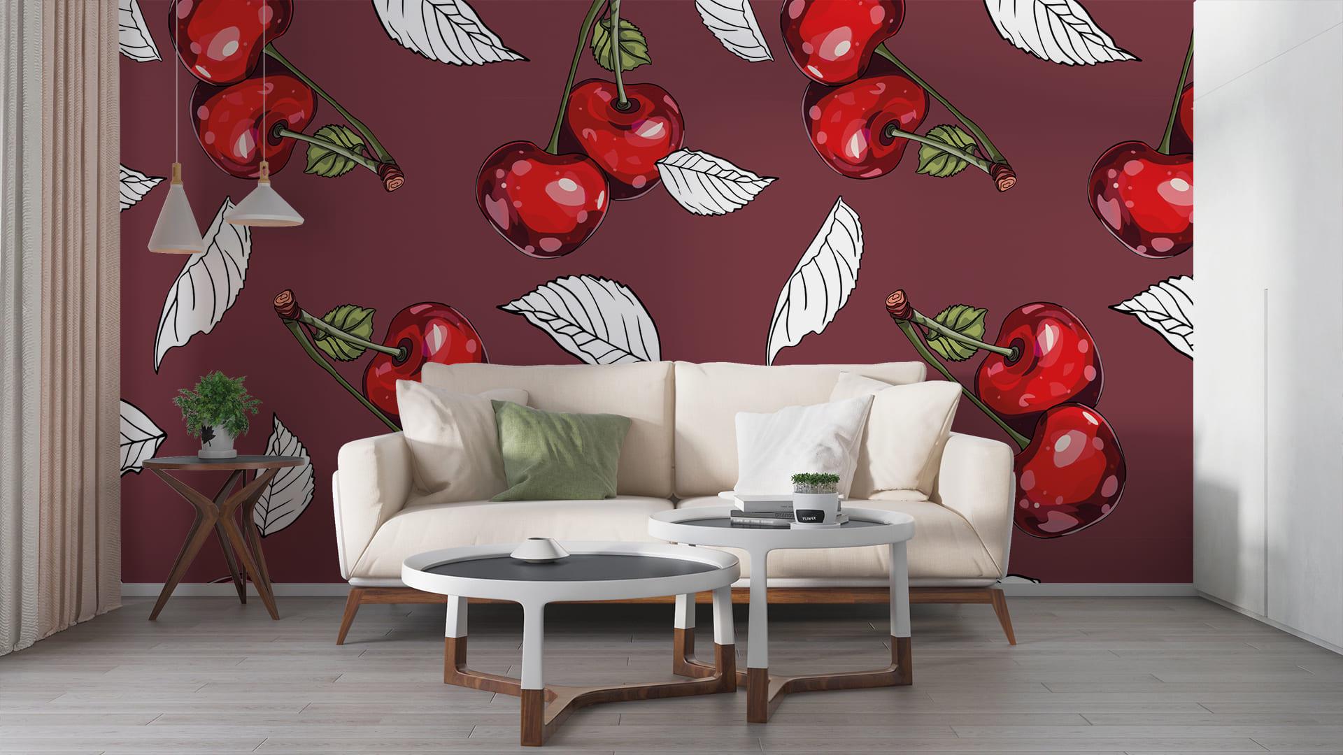 Фотошпалери флізелінові Styleo Print-walls Яскрава черешня f0336 350х270 см (Pw-f0336/3)