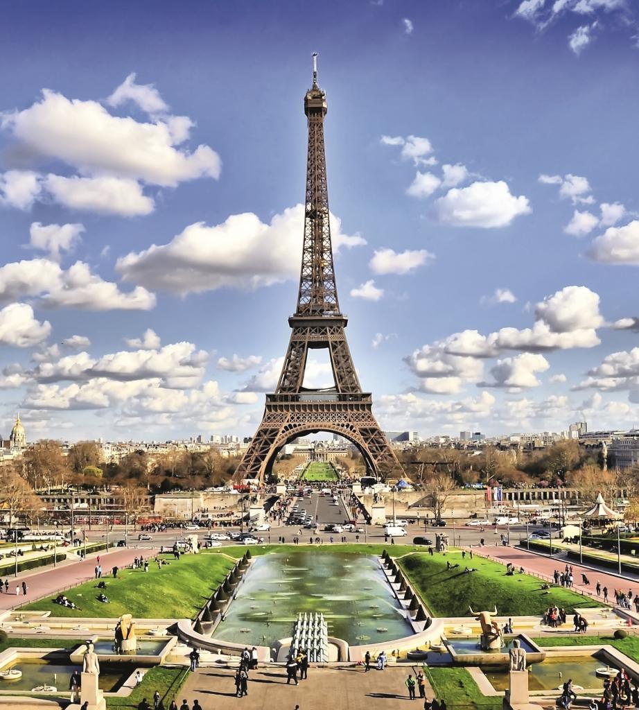 Фотообои флизелиновые 3D город Париж 225х250 см DIMEX Эйфелева башня (MS-3-0025)