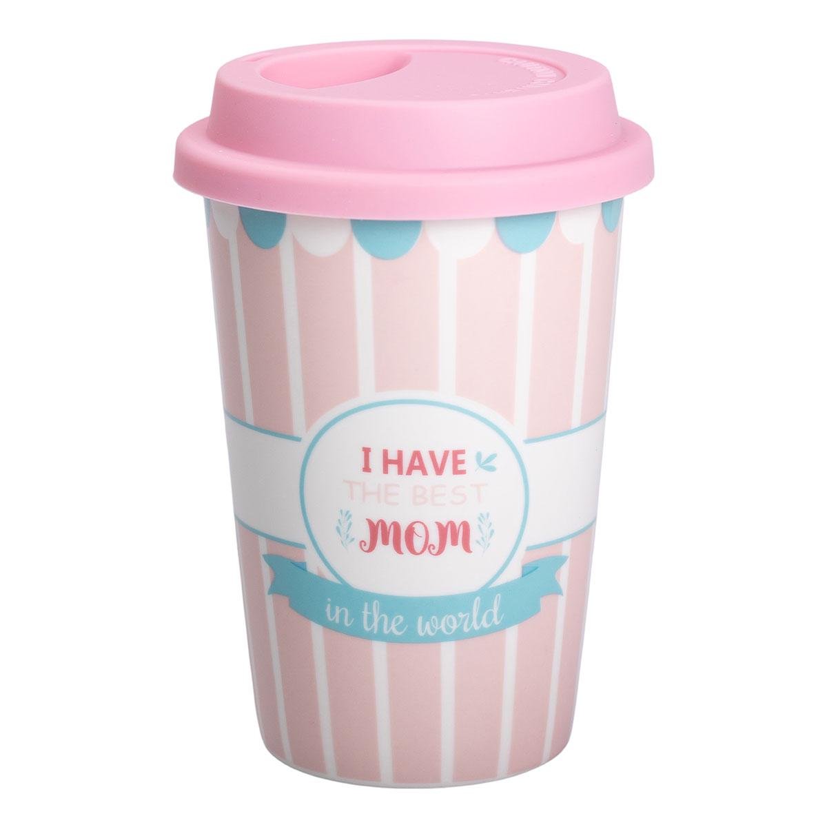 Стакан керамический Light House с силиконовой крышкой 420 мл Розовый (LG-20182) Стакан керамический Light House с силиконовой крышкой 420 мл Розовый (LG-20182)