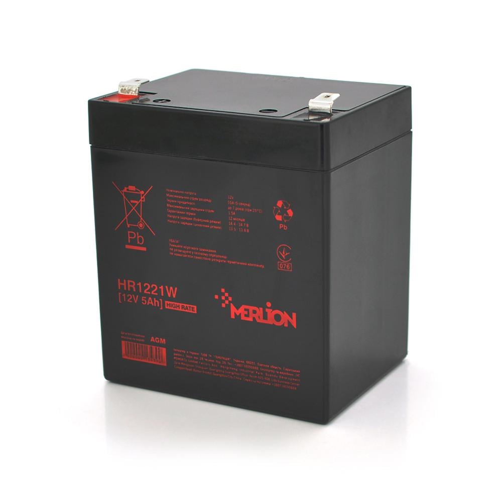 Батарея аккумуляторная MERLION HR1221W 12V 5Ah