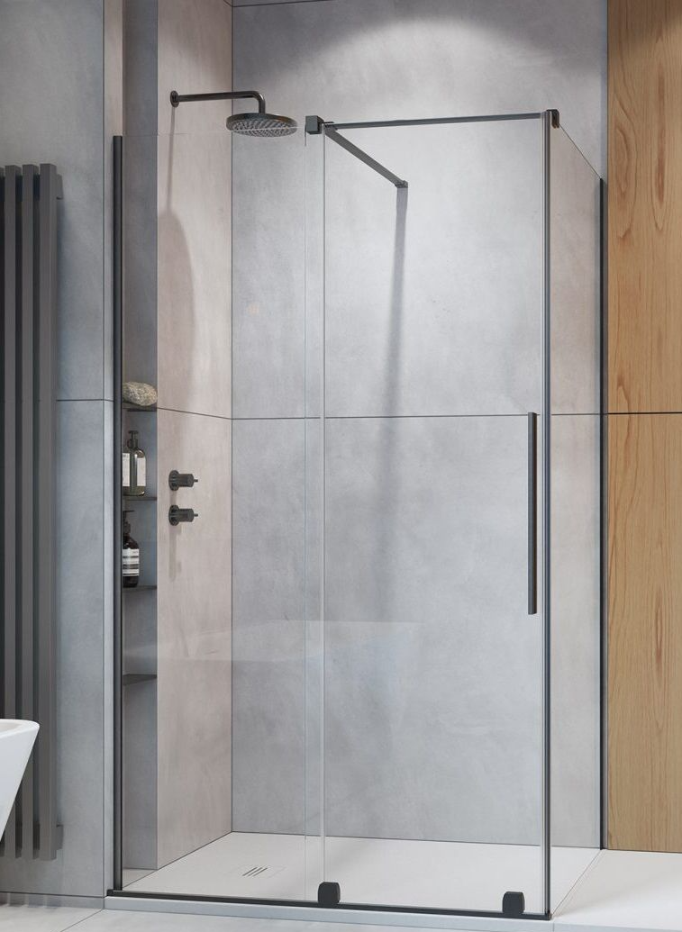 Душевая кабина квадратная Radaway KDJ Transparent 120х120х200 безопасное стекло Черный Матовый (10104622-92-01L+10104622-92-01R)