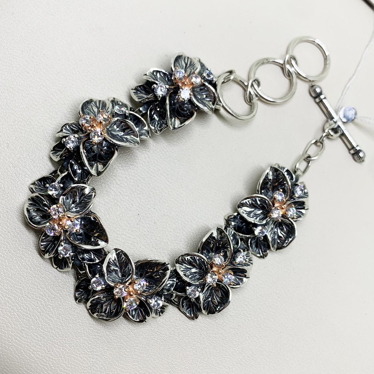 Браслет серебряный Валери с фианитом 32,31 г р. 17-21 (1621468093)