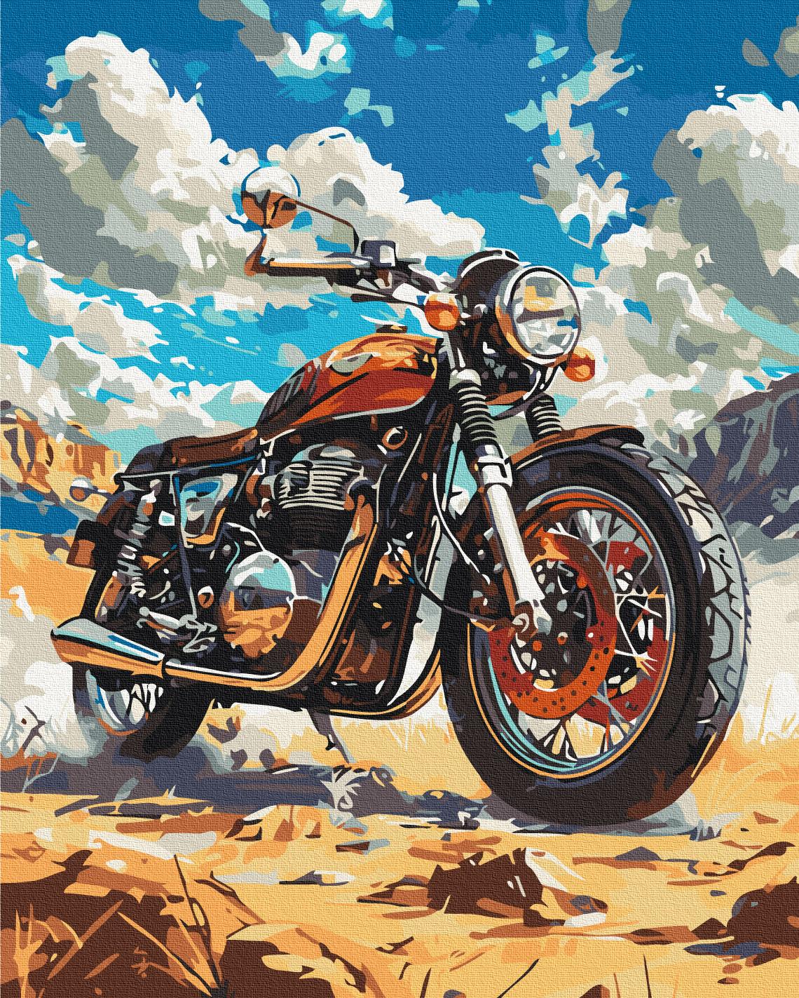 Картина за номерами Brushme Ретро байк 40x50 см (BS54132)