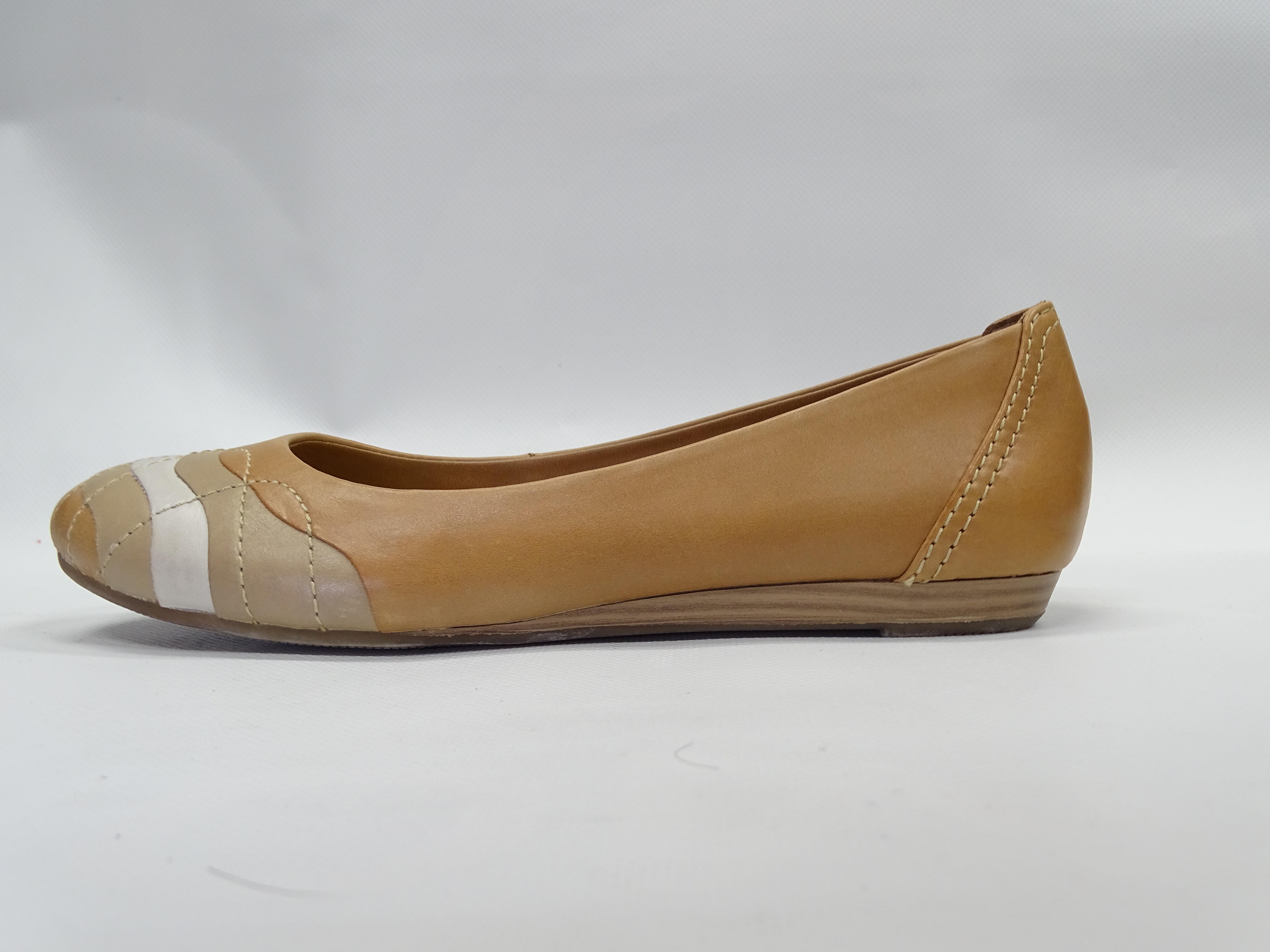 Балетки жіночі 2\2-22117\22 431 р. 39 Кемел/Білий - фото 6