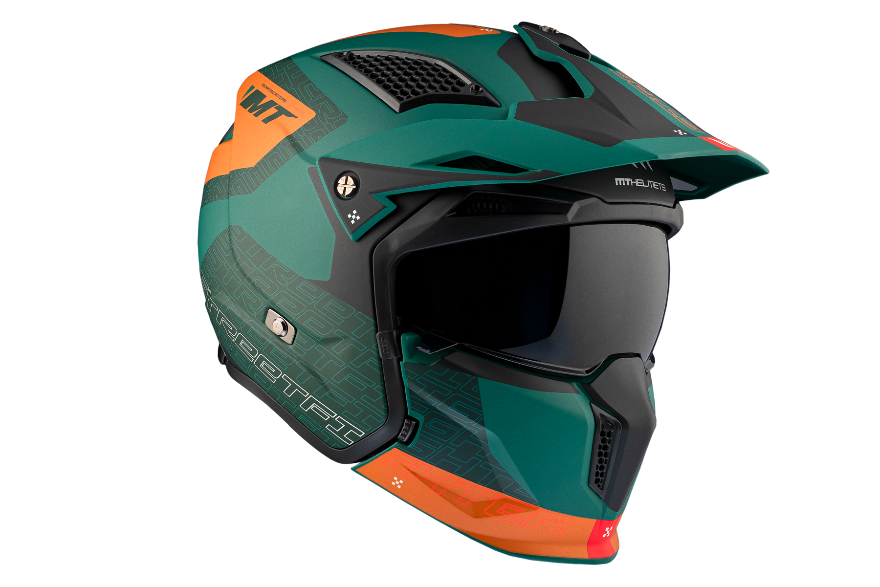 Мотошлем MT HELMETS Streetfighter SV S Totem C6 ECE2206 L Matt Green (26607) - фото 4