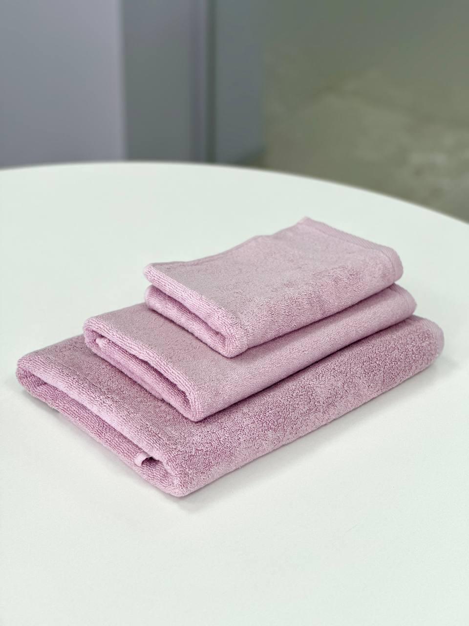 Комплект полотенец Pastel 30x70/50x90/70x140 см 100% хлопок 500 г/м2 Пудровый (15306849)
