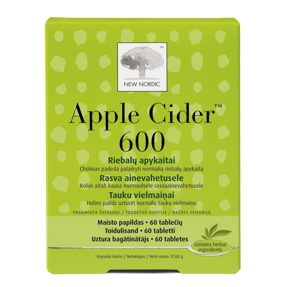 Средство для похудения и улучшения обмена веществ Apple Cider 600 New Nordic №60 (NN-1008) - фото 1