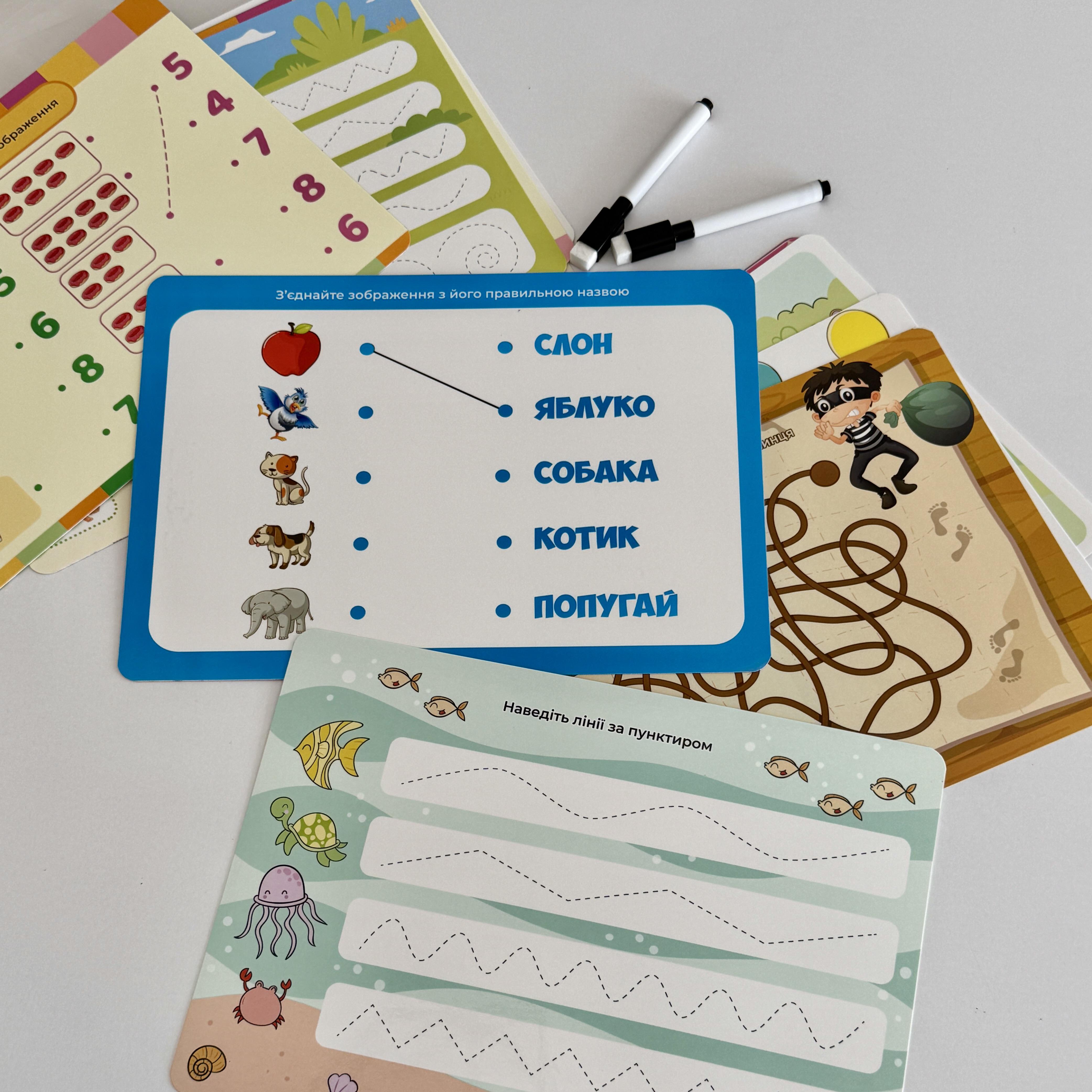 Многоразовые карты А4 "Пиши-Стирай" для детей с заданиями/два маркера - фото 7 Многоразовые карты А4 "Пиши-Стирай" для детей с заданиями/два маркера - фото 7