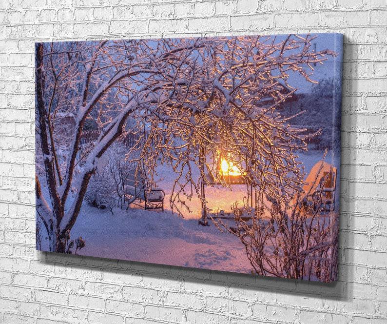 Картина для интерьера Зимняя природа 80x54 см (769)