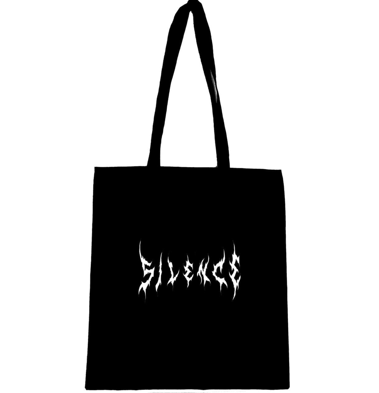 Эко-сумка с принтом "Silence" (952)