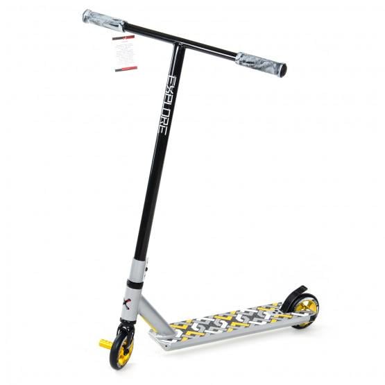 Самокат трюковый Explore Storm DELUXE New Серебряный