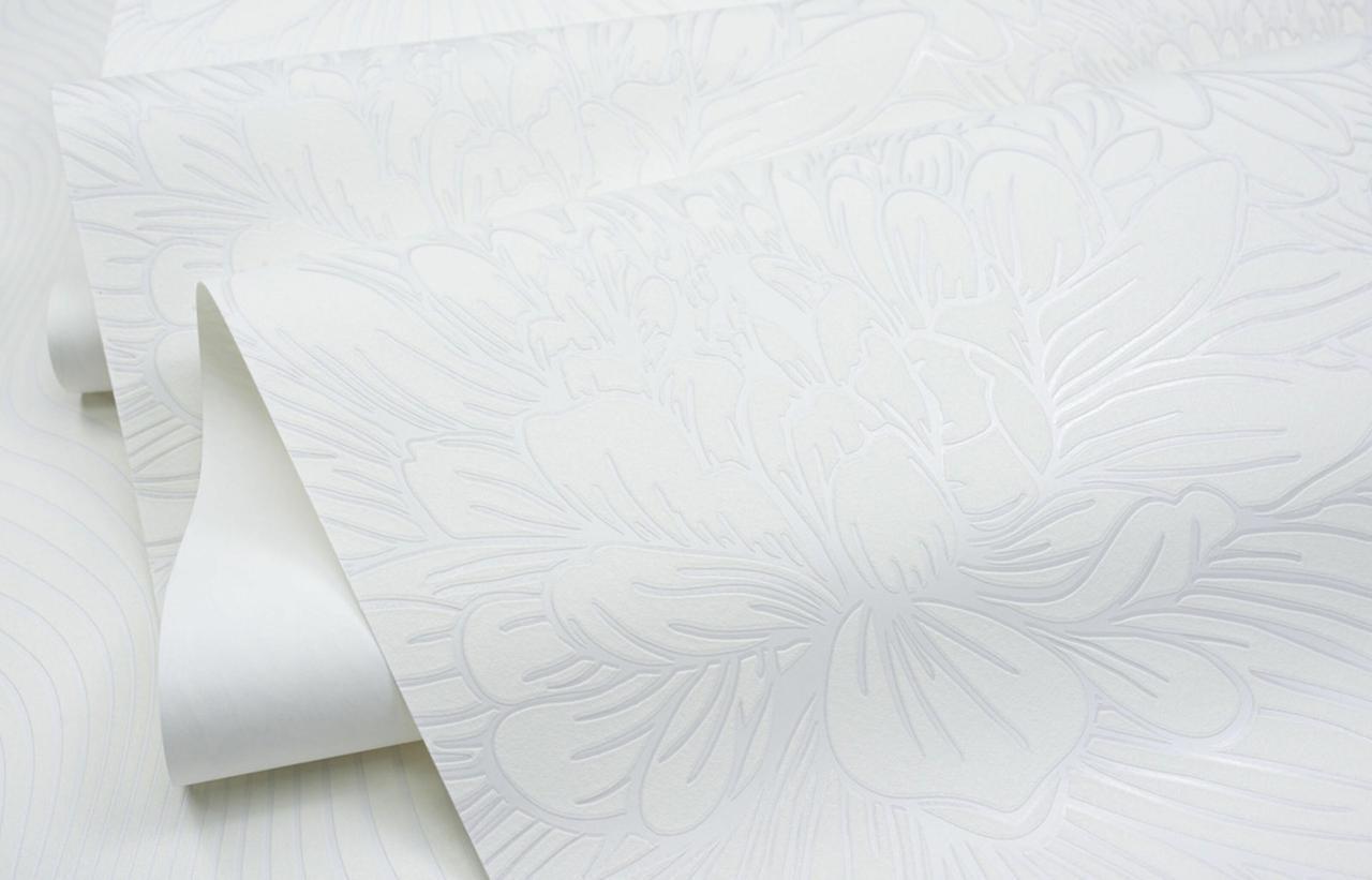 Обои флизелиновые SINTRA Delight 535103 декор вспененный винил 1,06х10,05 м Белый