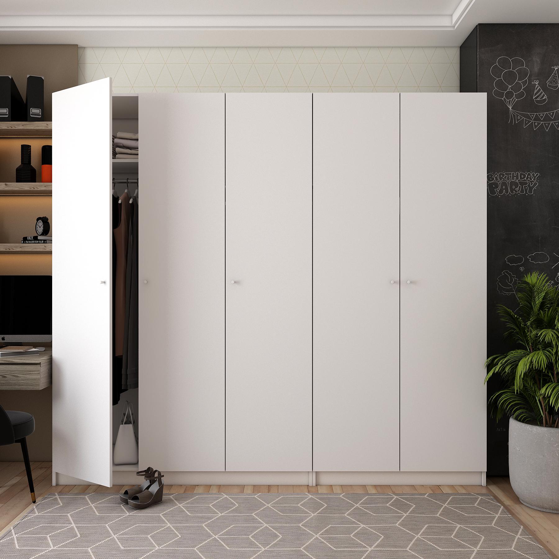 Комплект шкафов для одежды Doros Промо 225х48х204 см 2 шт. Белый (DRS-011211)