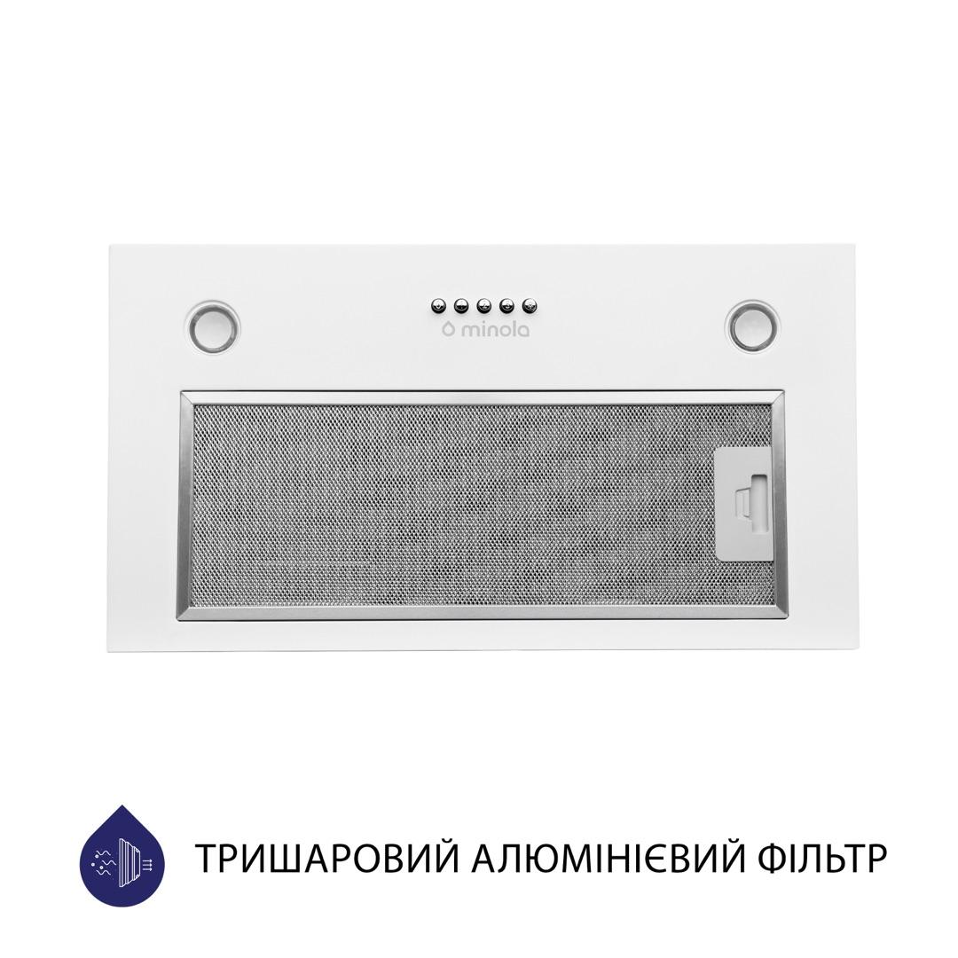 Витяжка повновбудована Minola HBI 5227 WH 700 LED - фото 2