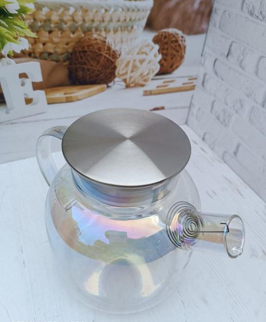 Заварник-графин Stenson R92988 з пружиною-ситом та кришкою 1,5 л (602809) - фото 3 Заварник-графин Stenson R92988 з пружиною-ситом та кришкою 1,5 л (602809) - фото 3