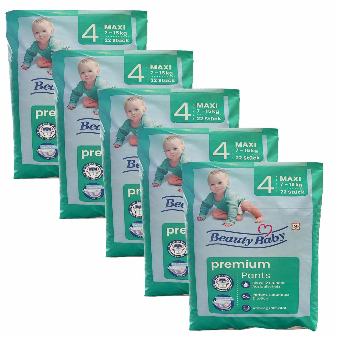 Підгузки-трусики дитячі Beauty Baby premium 4 Maxi 7-15 кг 110 шт. (2379362213)