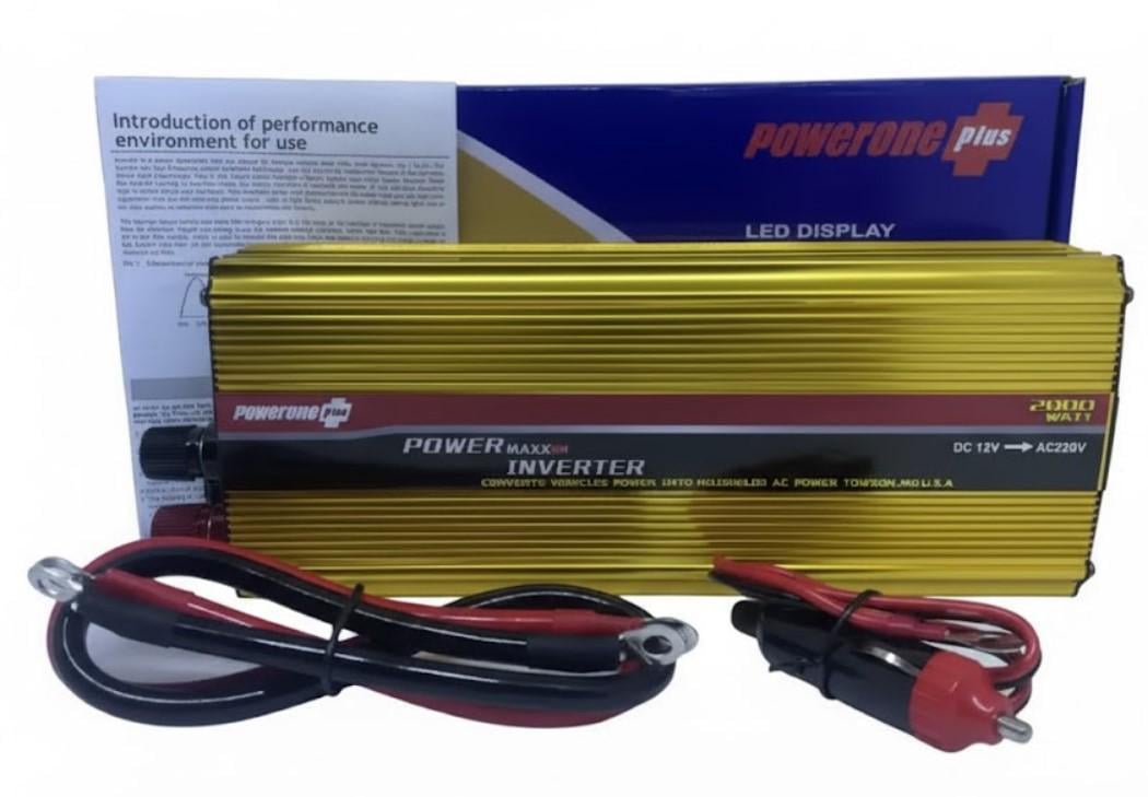 Преобразователь напряжения автомобильный Power One Plus 2000W 12V/220V с LCD экраном (2104618785) - фото 10