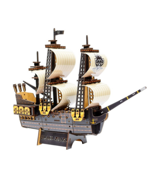 Конструктор деревянный PuzzleOK 3D Пиратский корабль Puz-00928 196 деталей - фото 4 Конструктор деревянный PuzzleOK 3D Пиратский корабль Puz-00928 196 деталей - фото 4