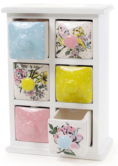 Міні-шафа для спецій Весняна трель 6 ємностей 17,5х9,5х24,5 см (BD-DK0077-D)