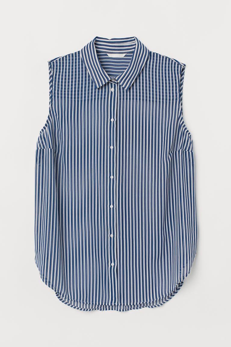 Блуза без рукава полоска р. 34 Сине-белый (7519960sm)