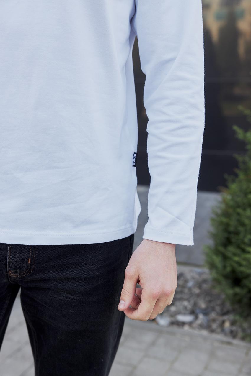 Чоловічий лонгслів М183 3XL Білий (894-1-65) - фото 3 Чоловічий лонгслів М183 3XL Білий (894-1-65) - фото 3