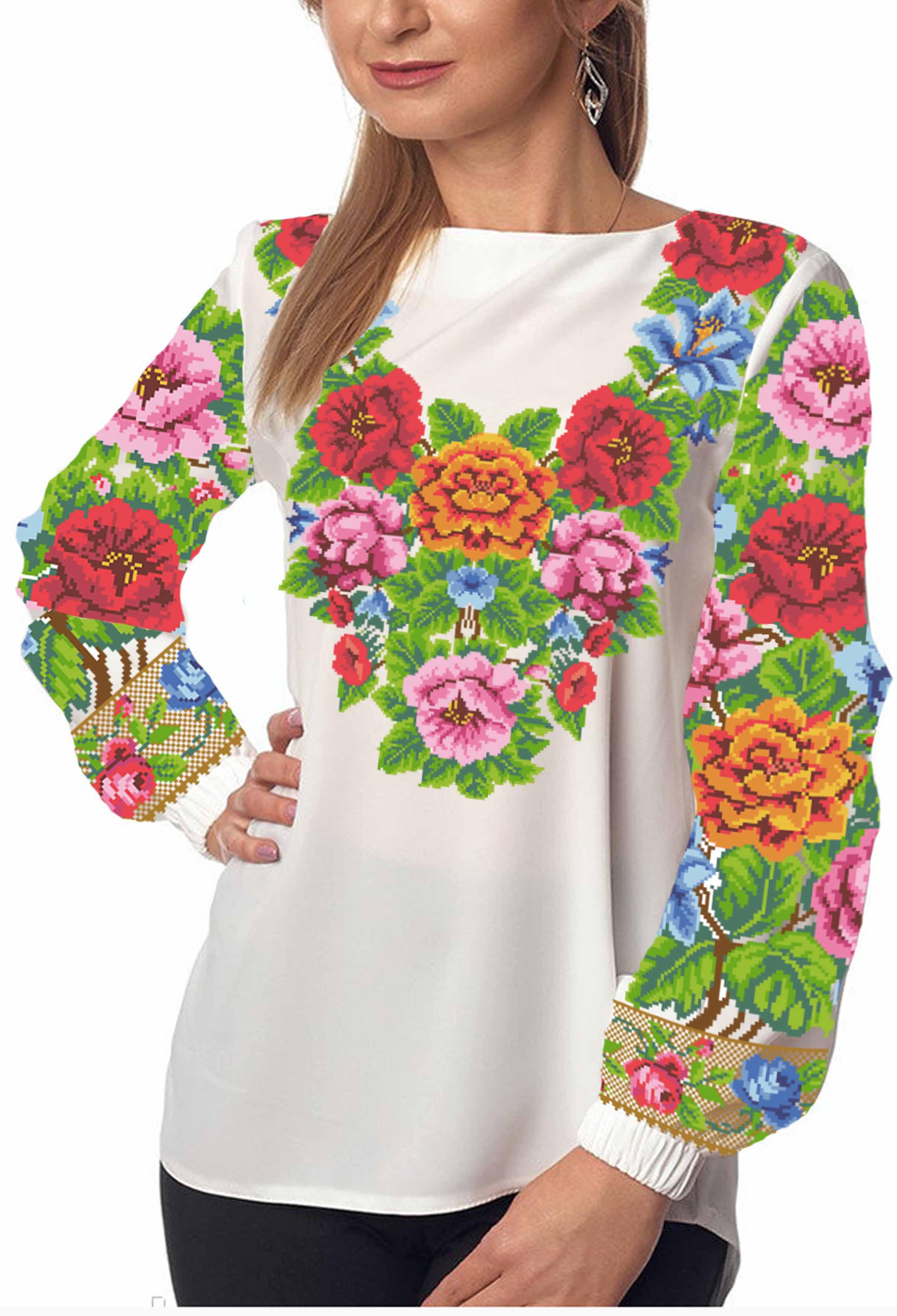 Заготовка для вишивки нитками або бісером сорочка СЖ-61 габардин Заготовка для вишивки нитками або бісером сорочка СЖ-61 габардин